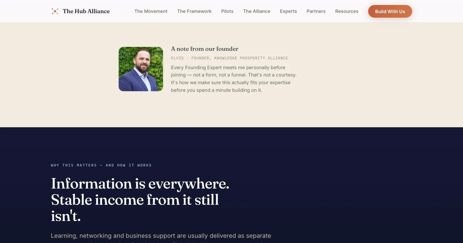The Hub Alliance — En hilsen fra grunnleggeren